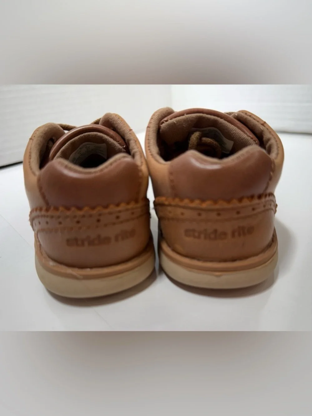 Stride Right Kids Ellsworth Oxford Brown Casual Lace-Up Shoes size 10